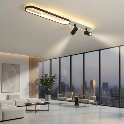 LED полилей с регулируем проектор FISSO Camilla 70W, студена/топла/неутрална светлина, черни LED полилеи Заглавие по подразбиране Alessandro Design