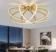Lustra LED cu Telecomanda LT770/500GD, 45W, Lumina Calda/Rece/Neutra 3000K/4000K/6000K, Dimabila, Aurium Metal Lustre LED cu Telecomanda Default Title Alessandro Design