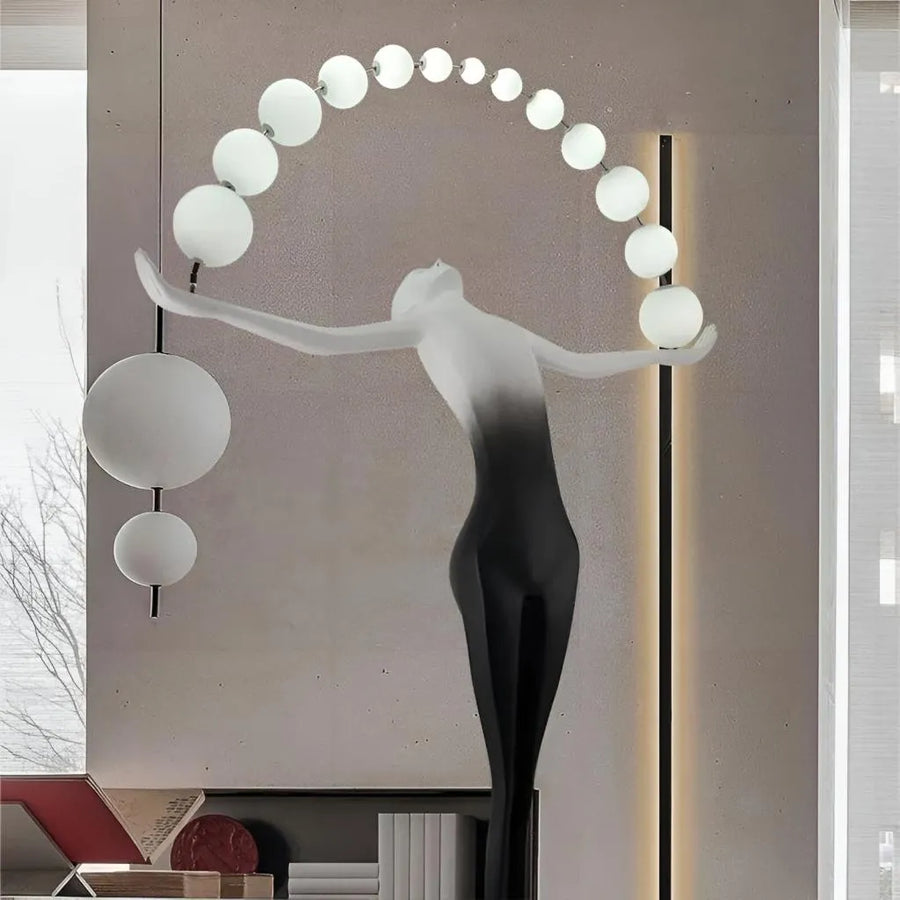 Amato LED подова лампа 24W 4000K черен метал Veioze & подова лампа Заглавие по подразбиране Alessandro Design