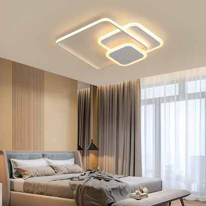 LED полилей с дистанционно управление ANEMONA 75W, 3 квадрата, студена/топла/неутрална светлина, димируем, бял LED полилей с дистанционно управление Default Title Alessandro Design
