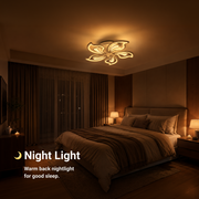 LED полилей с дистанционно управление GLORIOSA 95W, 5 венчелистчета, студена/топла/неутрална светлина, димиране, бял LED полилей с дистанционно управление Default Title Alessandro Design