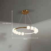 LED пендел акрилен Nova 57W с дистанционно управление, димируем, 3000K/4000K/6000K, златни, метални и акрилни LED полилеи с дистанционно управление Заглавие по подразбиране Alessandro Design