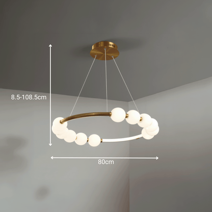 LED пендел акрилен Nova 57W с дистанционно управление, димируем, 3000K/4000K/6000K, златни, метални и акрилни LED полилеи с дистанционно управление Заглавие по подразбиране Alessandro Design
