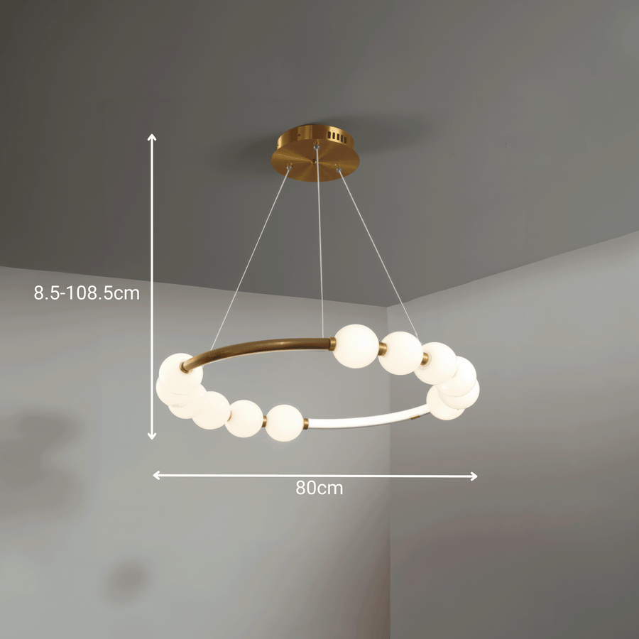 LED пендел акрилен Nova 57W с дистанционно управление, димируем, 3000K/4000K/6000K, златни, метални и акрилни LED полилеи с дистанционно управление Заглавие по подразбиране Alessandro Design
