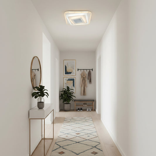 LED полилей NEXA 3D 46W, квадрат, студена/топла/неутрална светлина, бял LED полилеи Заглавие по подразбиране Alessandro Design