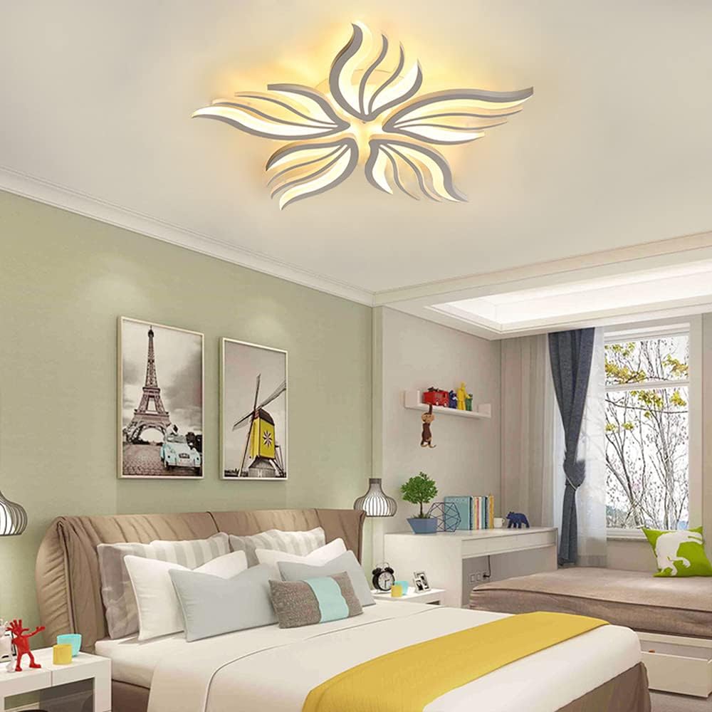 LED полилей с дистанционно управление SAKURA 62W, 5 венчелистчета, студена/топла/неутрална светлина, димируем, бял LED полилей с дистанционно управление Заглавие по подразбиране Alessandro Design