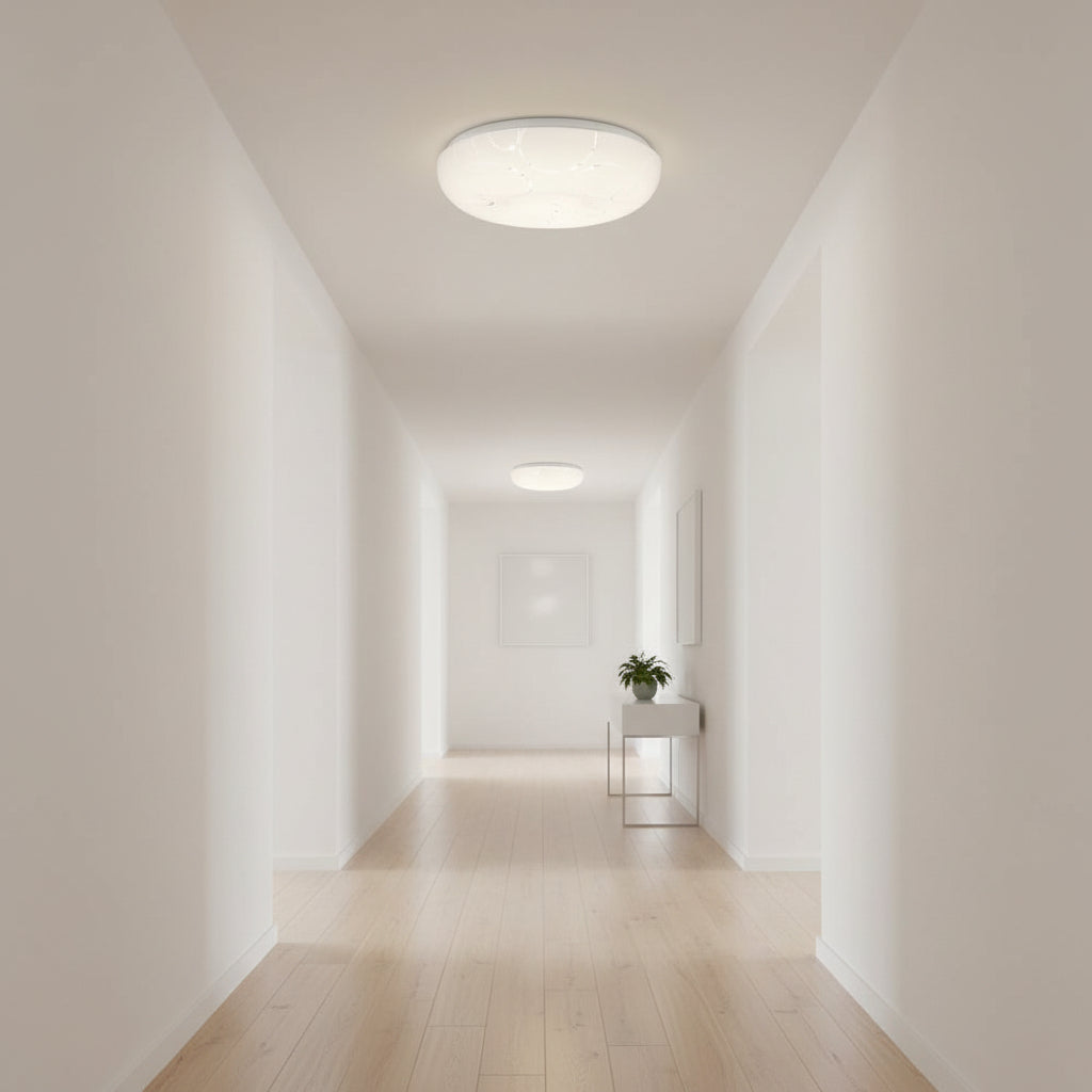 Plafonieră LED Rotund 23 cm, 22W, 3000K / 4000K / 6000K, Alb, Metal si Acril Plafoniere LED Default Title Alessandro Design