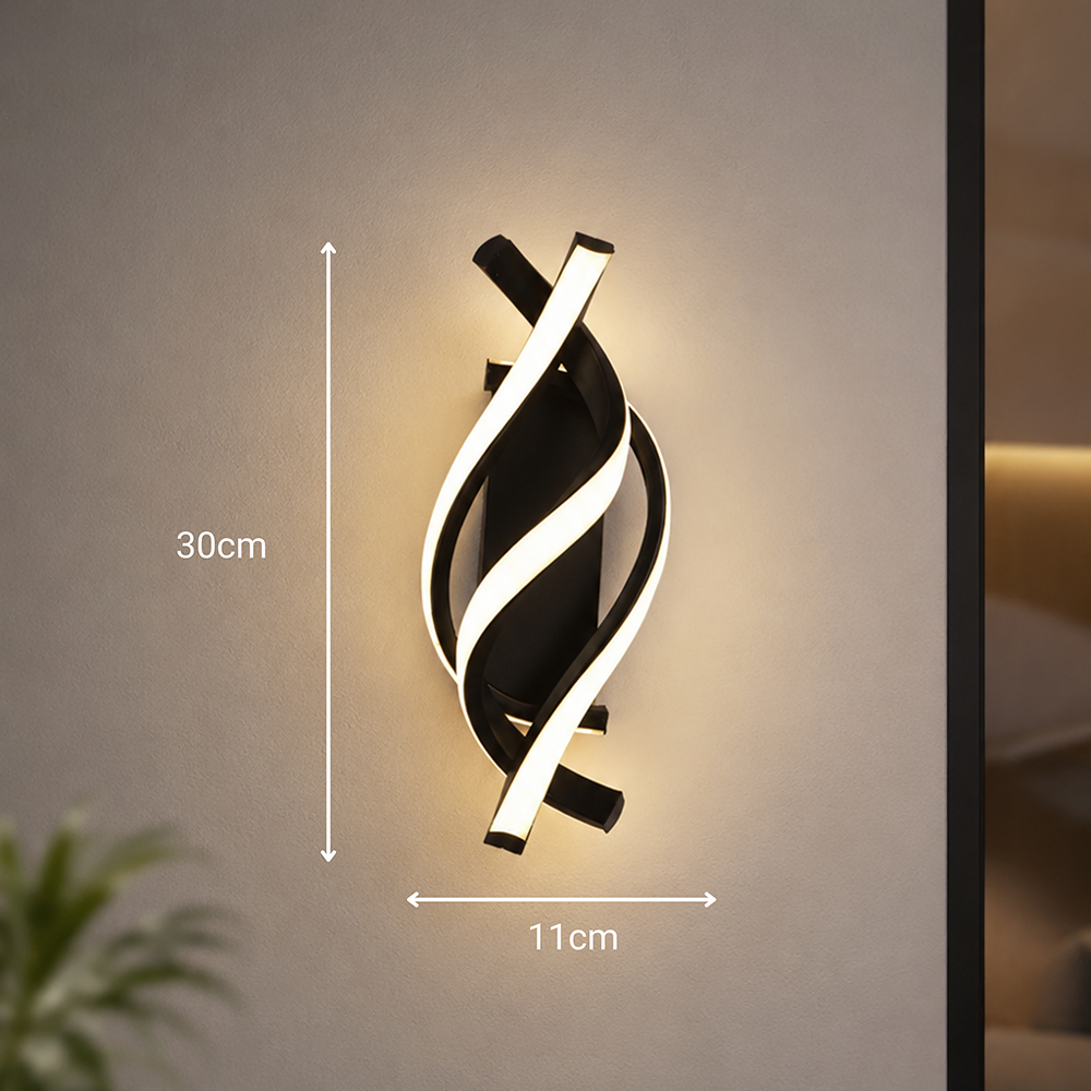 Reid 13W LED стенна лампа, студена/топла/неутрална светлина, черни вътрешни стенни лампи Заглавие по подразбиране Alessandro Design
