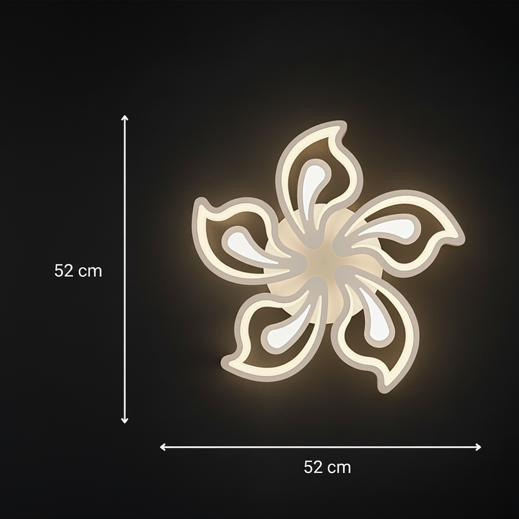 LED полилей с дистанционно управление LILY 86W, 5 елемента, Студена/Топла/Неутрална светлина, Димируем, Бял LED полилей с дистанционно управление Default Title Alessandro Design