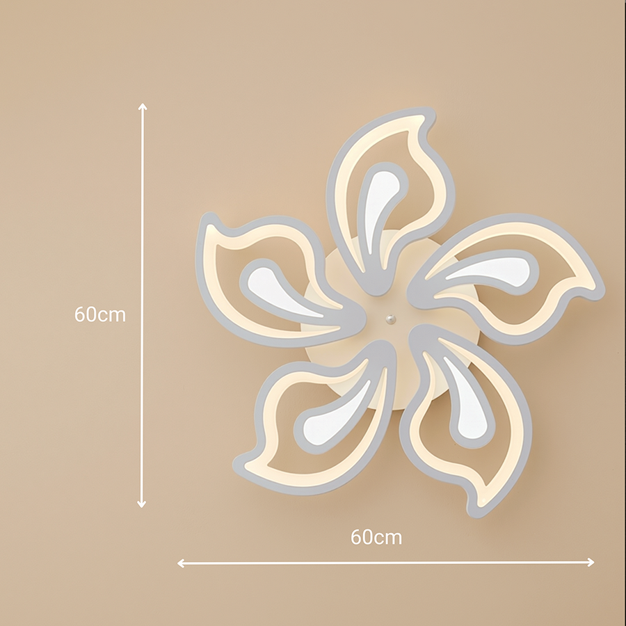 LED полилей с дистанционно управление GLORIOSA 95W, 5 венчелистчета, студена/топла/неутрална светлина, димиране, бял LED полилей с дистанционно управление Default Title Alessandro Design
