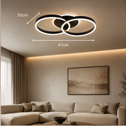 LED полилей с дистанционно управление RIGA LILITH 34W, 2 кръга, студена/топла/неутрална светлина, димируем, черен LED полилей с дистанционно управление Заглавие по подразбиране Alessandro Design