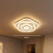 LED полилей с дистанционно управление PENTAGON 59W, 40cm, студена/топла/неутрална светлина 3000K/4000K/6000K, бял, метален и акрилен LED полилей с дистанционно управление Заглавие по подразбиране Alessandro Design