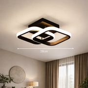 LED полилей VERTEX Matrix с припокриващи се диаманти, метални рамки, 24W, 2 диаманта, студена/топла/неутрална светлина 3000K/4000K/6000K, черен, метален и силиконов LED полилей Заглавие по подразбиране Alessandro Design