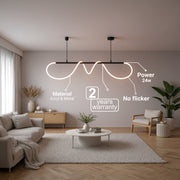DIVINO LED полилей с гъвкава силиконова тръба - 24W, регулируема светлина, матово черно Модерни полилеи Заглавие по подразбиране Alessandro Design