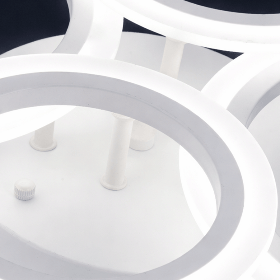 LED полилей с дистанционно BETTY 43W, 4 кръга, Студена/Топла/Неутрална светлина, Димируем, Бял LED полилей с дистанционно управление Заглавие по подразбиране Alessandro Design