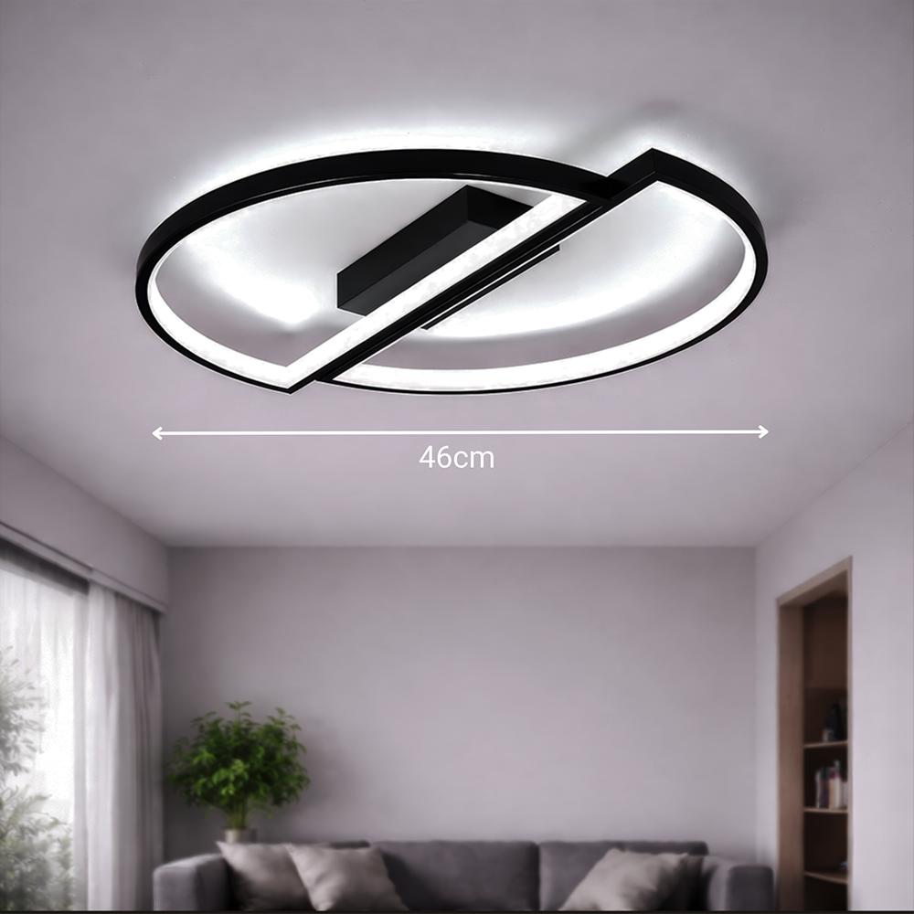 LED полилей с дистанционно управление VECTOR ARCUS 52W, 2 елемента, Студена/Топла/Неутрална светлина, Димируем, Черен LED полилей с дистанционно управление Default Title Alessandro Design