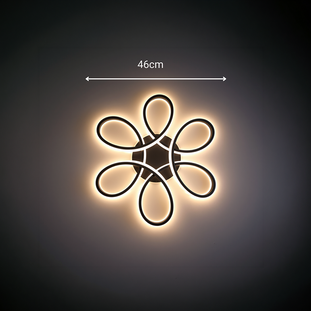 LED полилей с дистанционно HELIX 63W, Студена/Топла/Неутрална светлина, Димируем, Черен LED полилей с дистанционно управление Заглавие по подразбиране Alessandro Design