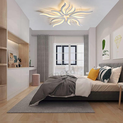 LED полилей с дистанционно управление SAKURA 62W, 5 венчелистчета, студена/топла/неутрална светлина, димируем, бял LED полилей с дистанционно управление Заглавие по подразбиране Alessandro Design