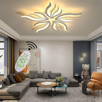 LED полилей с дистанционно управление SAKURA 62W, 5 венчелистчета, студена/топла/неутрална светлина, димируем, бял LED полилей с дистанционно управление Заглавие по подразбиране Alessandro Design
