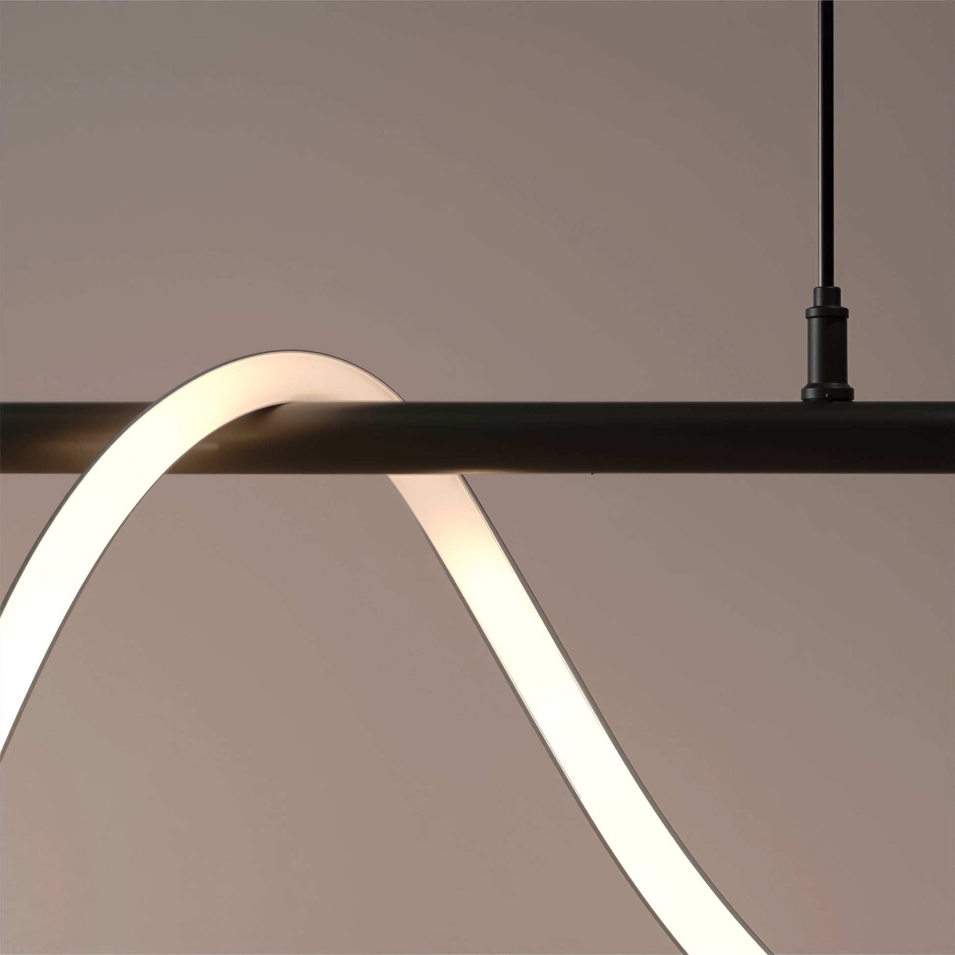 DIVINO LED полилей с гъвкава силиконова тръба - 24W, регулируема светлина, матово черно Модерни полилеи Заглавие по подразбиране Alessandro Design