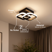 LED полилей VERTEX Matrix с припокриващи се диаманти, метални рамки, 24W, 2 диаманта, студена/топла/неутрална светлина 3000K/4000K/6000K, черен, метален и силиконов LED полилей Заглавие по подразбиране Alessandro Design