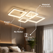 LED полилей с дистанционно управление ELLA 67W, 4 квадрата, студена/топла/неутрална светлина, димируем, бял LED полилей с дистанционно управление Default Title Alessandro Design