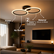 LED полилей с дистанционно BETTY 27W, 2 кръга, студена/топла/неутрална светлина, димируем, черен LED полилей с дистанционно управление Заглавие по подразбиране Alessandro Design