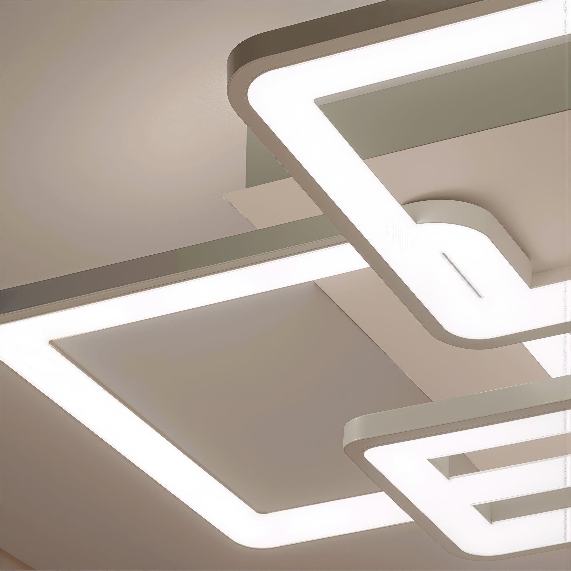 LED полилей с дистанционно управление ELLA 119W, 6 квадрата, студена/топла/неутрална светлина, димируем, бял LED полилей с дистанционно управление Default Title Alessandro Design