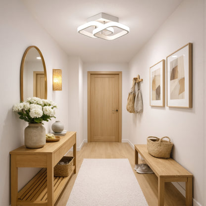VERTEX Matrix LED полилей, припокриващи се диаманти, метални рамки, 24W, 2 диаманта, студена/топла/неутрална светлина 3000K/4000K/6000K, бели LED полилеи Заглавие по подразбиране Alessandro Design