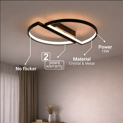 LED полилей с дистанционно управление VECTOR ARCUS 52W, 2 елемента, Студена/Топла/Неутрална светлина, Димируем, Черен LED полилей с дистанционно управление Default Title Alessandro Design