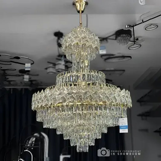 Junnut Candelabra 21xE27, Кристал и метал, Златен кристален свещник Заглавие по подразбиране Alessandro Design