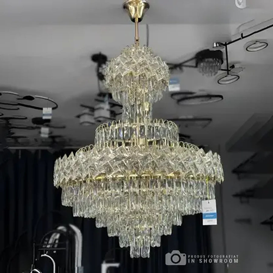 Junnut Candelabra 21xE27, Кристал и метал, Златен кристален свещник Заглавие по подразбиране Alessandro Design