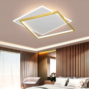 LED полилей с дистанционно управление SOLARA 66W, 2 квадрата, студена/топла/неутрална светлина, димируем, златисто бял LED полилей с дистанционно управление Заглавие по подразбиране Alessandro Design