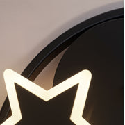 LED полилей с дистанционно управление ALYONA 44W, Луна и звезда, Студена/Топла/Неутрална светлина, Димируем, Черен LED полилей с дистанционно управление Default Title Alessandro Design