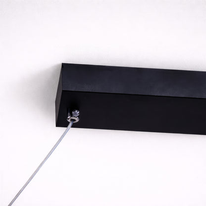 Окачен LED полилей с дистанционно управление, FLUX, 27W, 116 см, студена/топла/неутрална светлина 3000K/4000K/6000K, димируем, черен, регулируема височина, метални и силиконови модерни полилеи Заглавие по подразбиране Alessandro Design