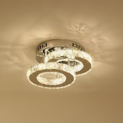 LED кристален полилей ROYALO ROTONDA 26W, 2 кръга, студена/топла/неутрална светлина, лъскав хром LED полилеи Заглавие по подразбиране Alessandro Design
