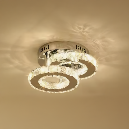 LED кристален полилей ROYALO ROTONDA 26W, 2 кръга, студена/топла/неутрална светлина, лъскав хром LED полилеи Заглавие по подразбиране Alessandro Design