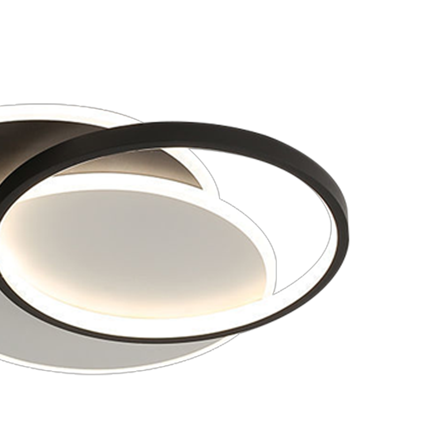 LED полилей с дистанционно управление CHIARA 67W, 3 кръга, студена/топла/неутрална светлина, димиране, черен LED полилей с дистанционно управление Заглавие по подразбиране Alessandro Design
