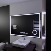 Правоъгълно LED огледало, 120x80 см, Souverain MotionGlow Marcello, система за обезпотяване, часовник и термометър, козметична лупа, димируеми огледала Marcello Заглавие по подразбиране Alessandro Design