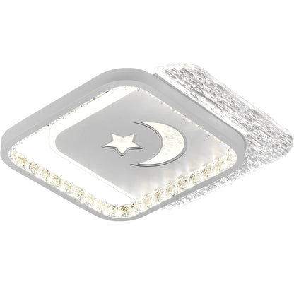 LED полилей PERU 38W, 2 квадрата, студена/топла/неутрална светлина, бели LED полилеи Заглавие по подразбиране Alessandro Design