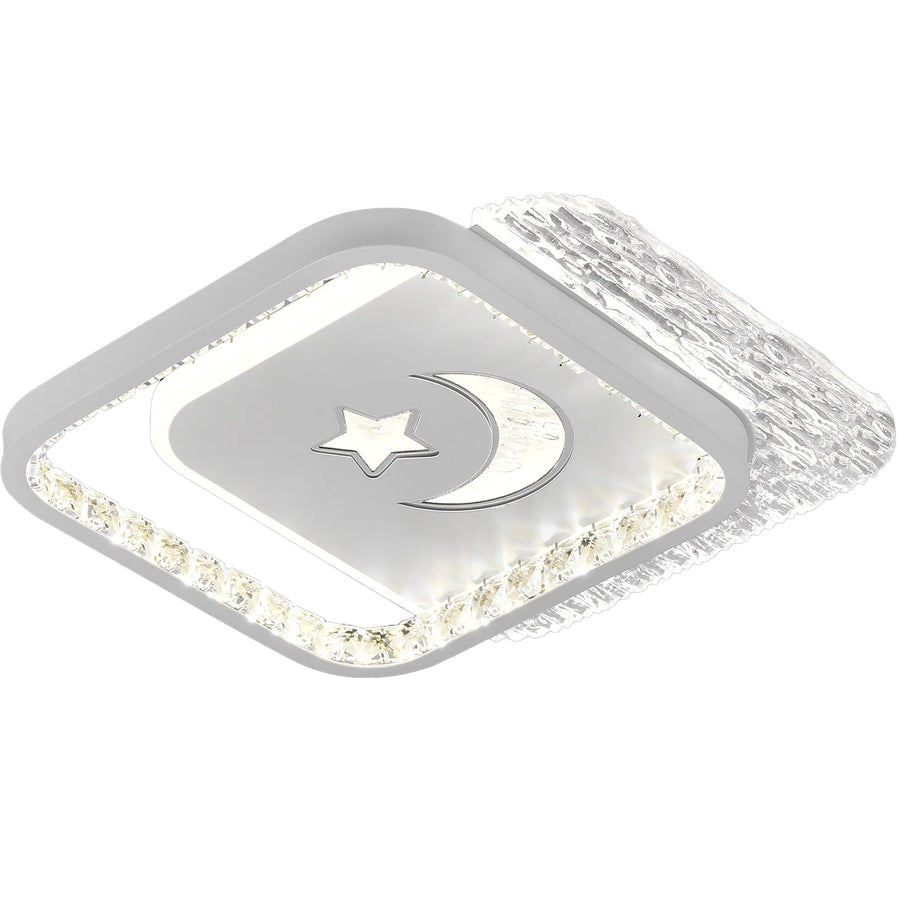 LED полилей PERU 38W, 2 квадрата, студена/топла/неутрална светлина, бели LED полилеи Заглавие по подразбиране Alessandro Design