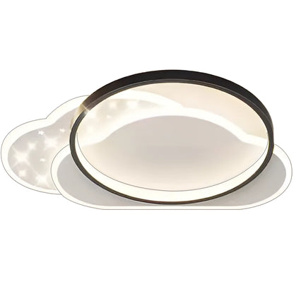 LED полилей с дистанционно управление NUVIA 71W, Облак, Студена/Топла/Неутрална светлина, Димируем, Черен LED полилей с дистанционно управление Заглавие по подразбиране Alessandro Design