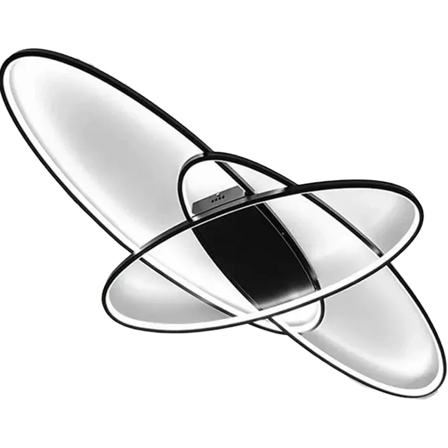 LED полилей с дистанционно управление ORBITA 74W, 3 елемента, Овална, Студена/Топла/Неутрална светлина, Димируем, Черен LED полилей с дистанционно управление Default Title Alessandro Design