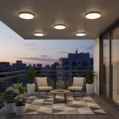 SOLIS LED плафон 27см 20W Студена светлина, бял