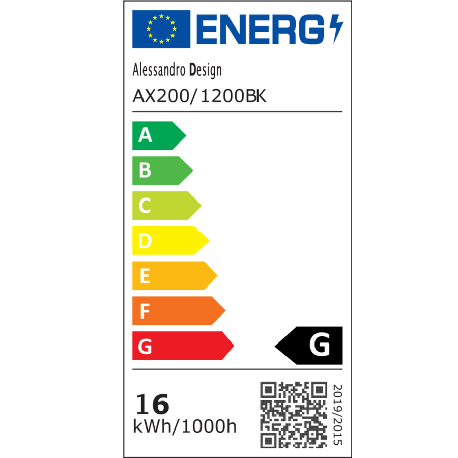 Външна LED стенна лампа Mack, дължина 120 см, 16 W, IP65, метална, линейна, черна външна стенна лампа Заглавие по подразбиране Alessandro Design