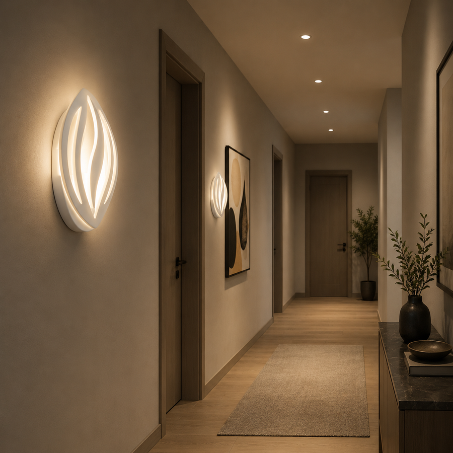 LED лампа ORCHID 15W Petal Студена/Топла/Неутрална светлина Акрил Метал Бял