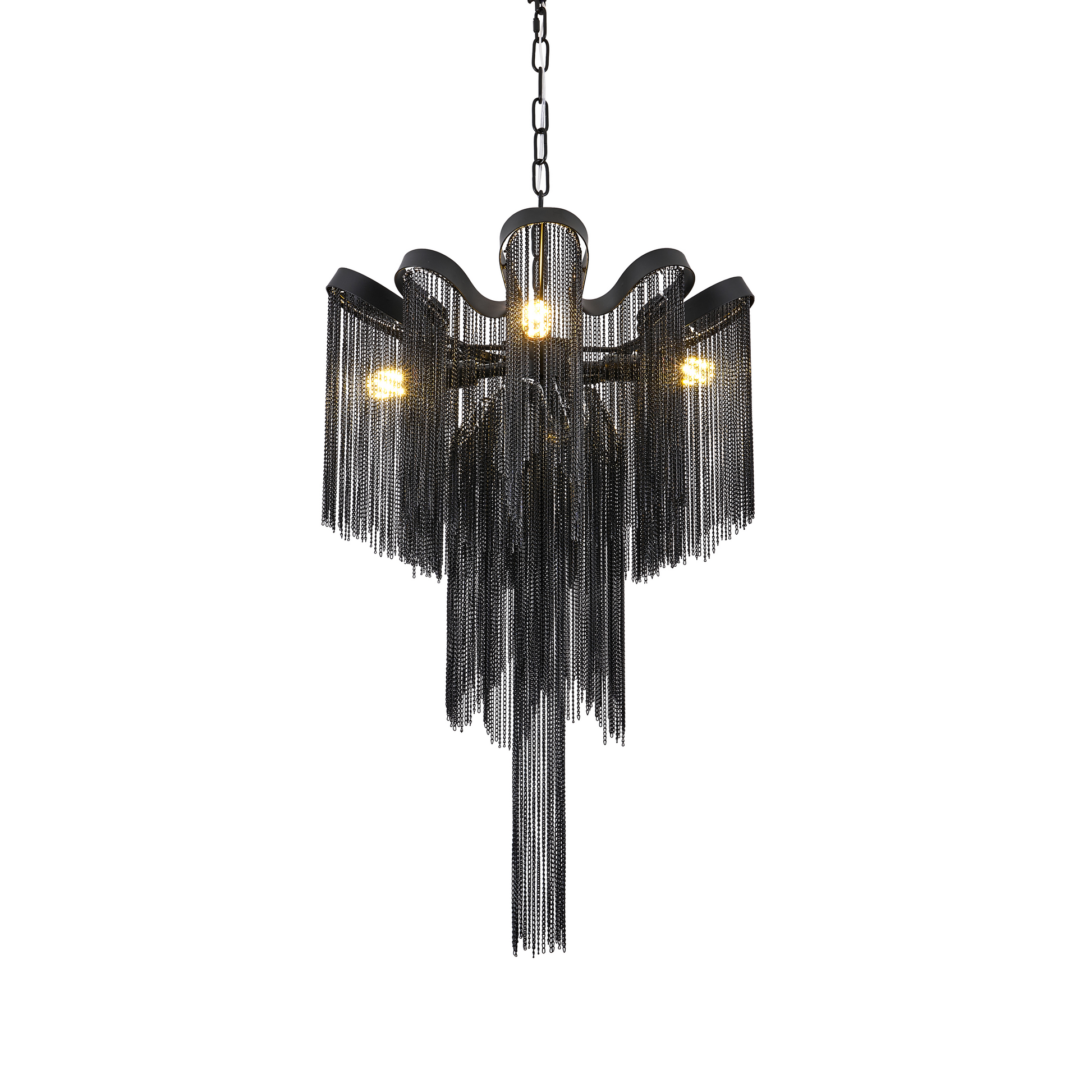 Candelabru Aurora, 4xE14, Diametru 43 cm, Inaltime 68 cm, Negru, Metal Candelabre Moderne Default Title Alessandro Design