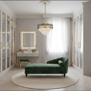 Candelabru Cristal AURUM Petito 3xE14, Diametru 30cm, Inaltime 28cm, Auriu Lucios, Inaltime Reglabila, Design Elegant