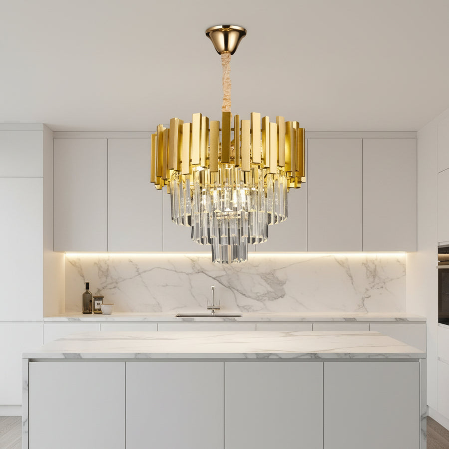 Полилей BLOIS Nobile, диаметър 40 см, 5x E14 злато, регулируема височина