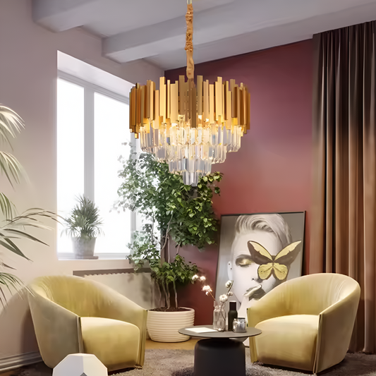 BLOIS Petito Candelabra, диаметър 30 ​​см, 3x E14 блестящо злато, регулируема височина Кристални свещници Заглавие по подразбиране Alessandro Design